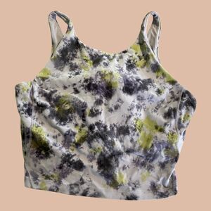 Lululemon Align Tank Top Womens 14 Multicolor Tie Dye Cropped Yoga Gym Training